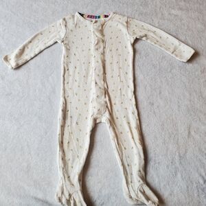 Magnetic Me Pointelle Floral Footie Size 9-12 Months